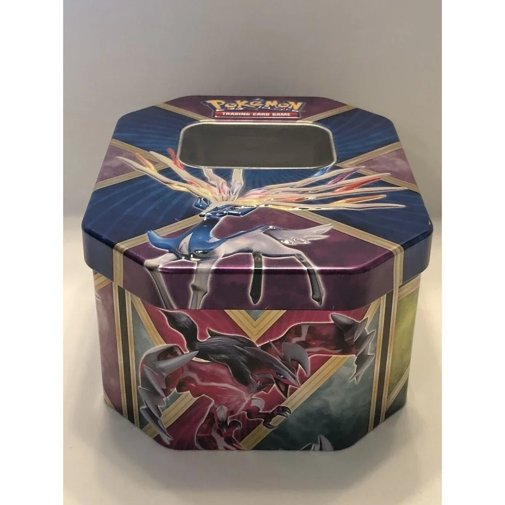 Pokemon Trading Card Game Storage Box Tin Metal Case Salamencel Empty No Cards